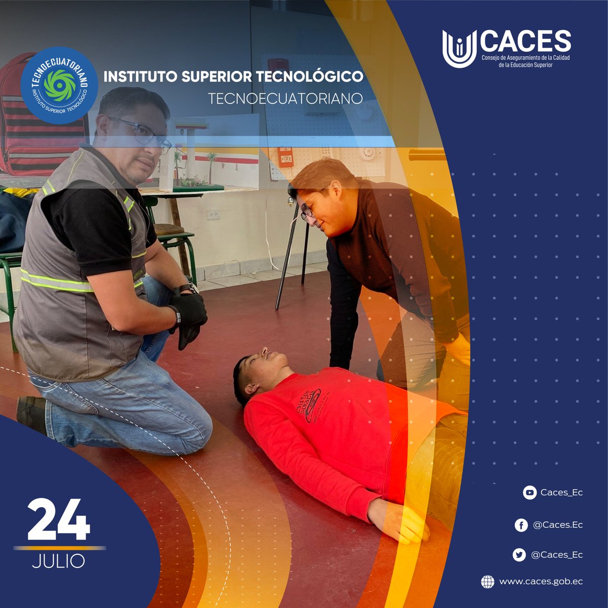 Caces_Ec's tweet image. 🔔Saludamos a toda la comunidad educativa del Instituto Superior Tecnológico Tecnoecuatoriano que celebra un año más de vida institucional.
Auguramos que sigan cultivando más éxitos en su formación académica para el desarrollo de nuestro país.