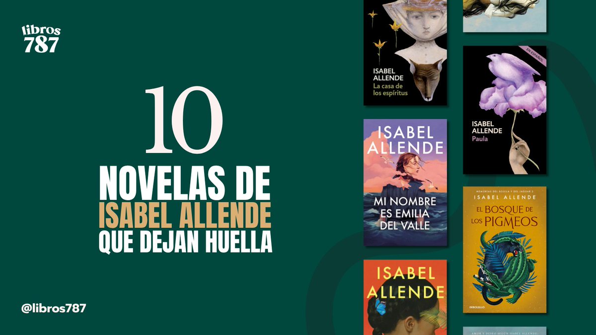 libros787's tweet image. 📚 Isabel Allende no solo escribe historia crea mundos que se te quedan en el alma.

Si quieres descubrir (o redescubrir) sus libros, te dejamos una guía con 10 novelas.

👉🏼 Lee el blog completo en libros787.com: libros787.com/.../10-novelas…