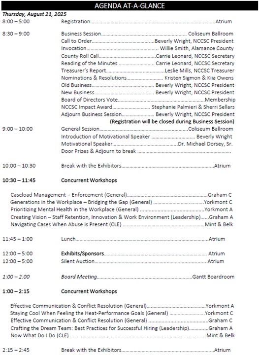 NCCSC1's tweet photo. The 40th Annual NC Child Support Council Conference agenda is out!
Register to attend NOW in just a few clicks: https://t.co/77T8rnRtO2
We will see YOU in Charlotte! https://t.co/kBUjEPMvCy