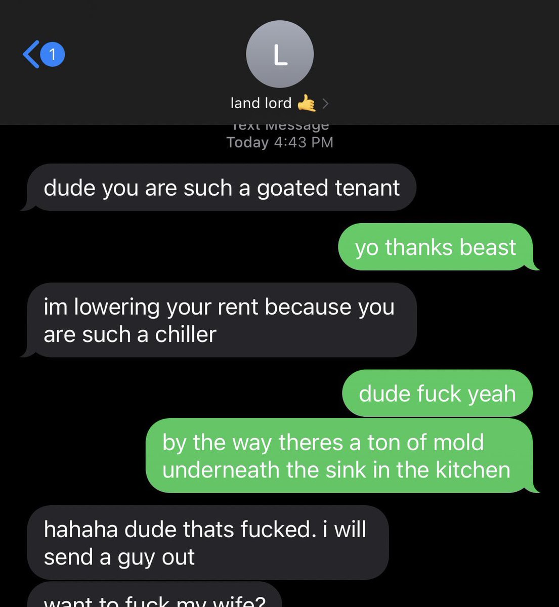 scarlettautumnn's tweet photo. land lord just hit my line https://t.co/PrsMqhjTPU
