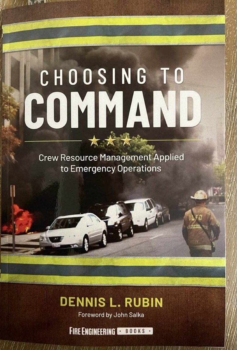 ChiefRubin's tweet image. Ready to amp up your Command, Control, & Communications capabilities? It’s time to get your copy of “Choosing To Command”, one of @fireengineering latest & hottest new titles. Please contact me at ChiefRubin@me.com for the details about getting your signed copy today.