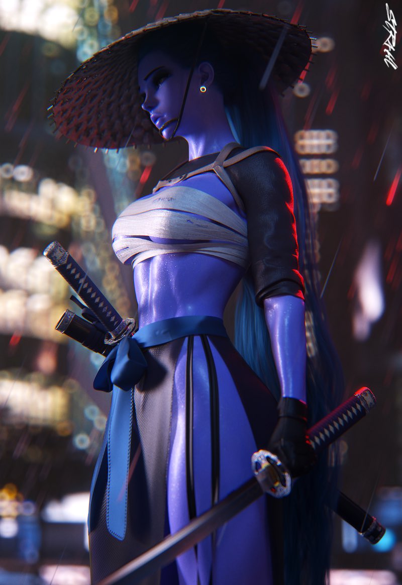 Ronin Widowmaker
(Inspired by the always awesome art of Guweiz)
