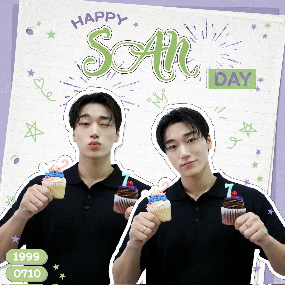 appleebear's tweet image. happy birthday to me and san🎉🤸🏻‍♀️