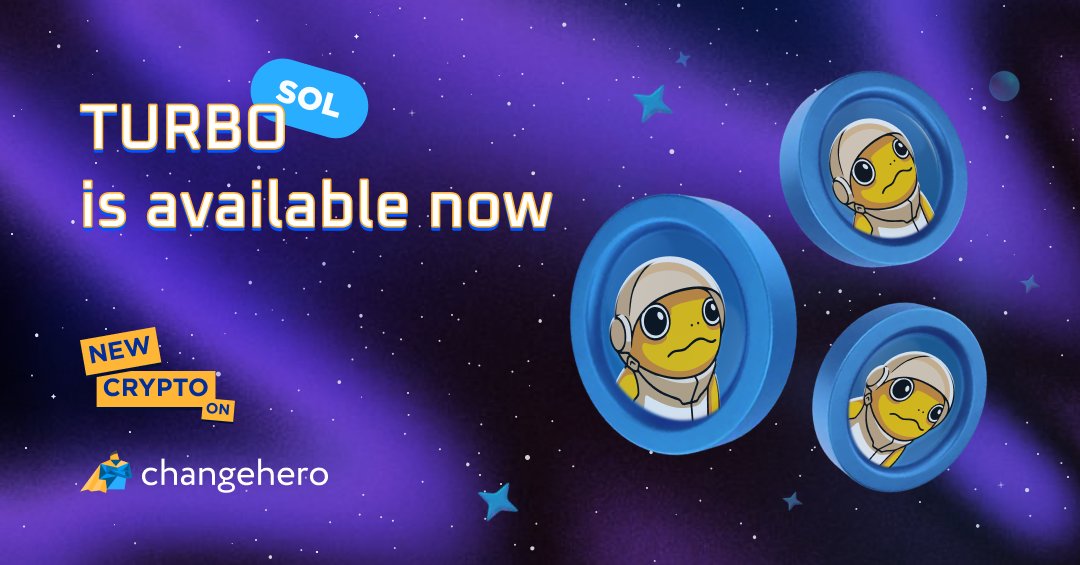 $TURBO (on Solana) just pulled up on ChangeHero 🏎

AI-generated. Meme-fueled. Community-powered. ChangeHero-supported 😎

🌀 Swap $TURBO at turbo speeds
🔐 Stay non-custodial
💥 Go full degen (optional)

Let’s ride 👉 l.changehero.io/EXCHANGE_TURBO
