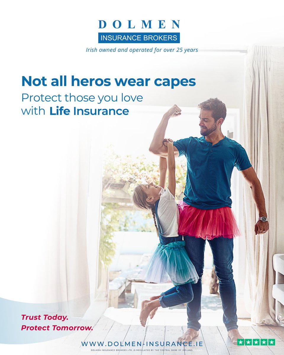 🦸‍♂️ 𝐍𝐨𝐭 𝐚𝐥𝐥 𝐡𝐞𝐫𝐨𝐞𝐬 𝐰𝐞𝐚𝐫 𝐜𝐚𝐩𝐞𝐬.
Some heroes show up quietly every day. They work hard, put family first, and make sure their loved ones are protected, no matter what life brings.

𝐅𝐢𝐧𝐝 𝐨𝐮𝐭 𝐦𝐨𝐫𝐞: dolmen-insurance.ie/life-cover

#LifeInsurance #Ireland