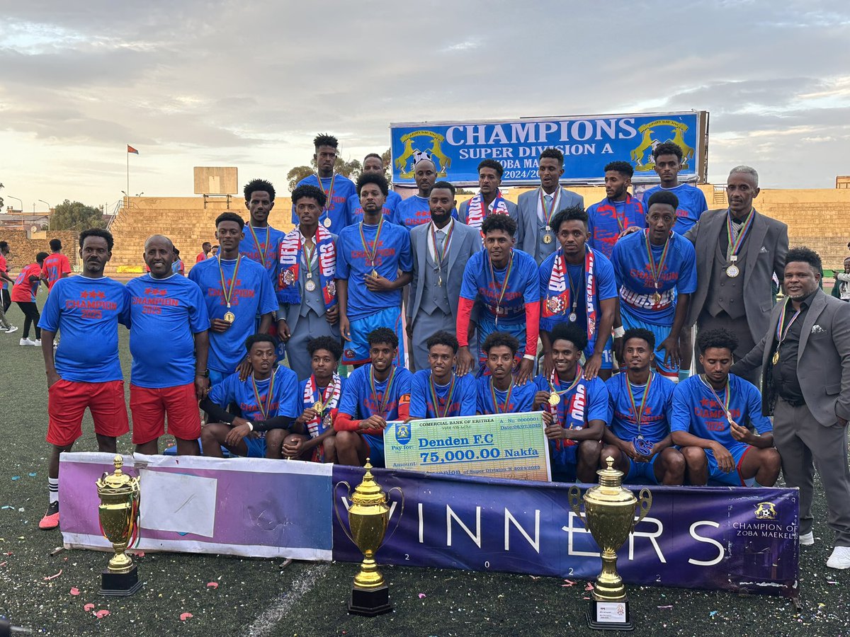 tesfanews's tweet photo. ERITREA ― Denden FC has done it again, emerging as the triumphant champions of the 2025 Zoba Maekel Championship! What a victory!🏆 https://t.co/0LQXd8yO7X