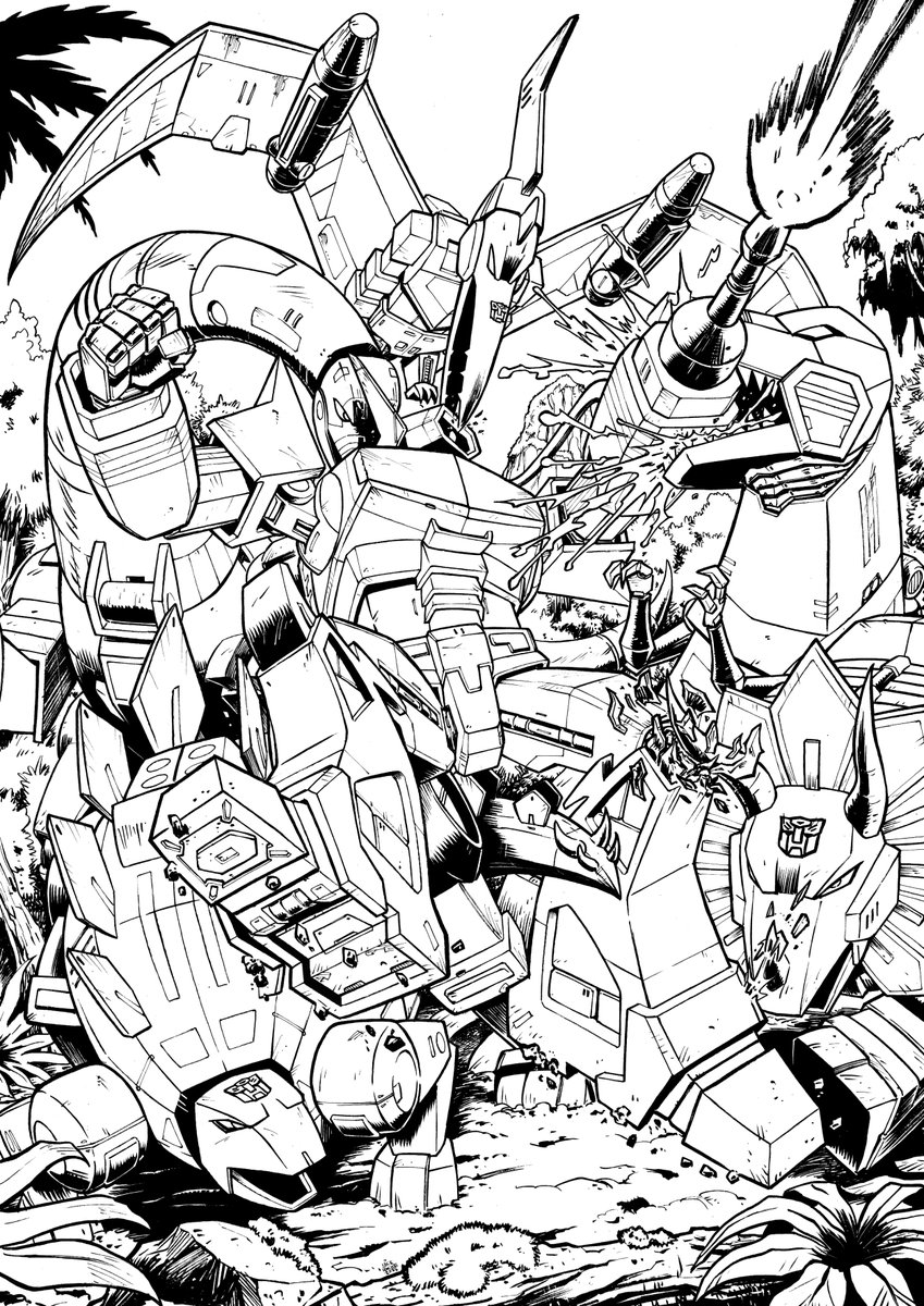 NickRoche's tweet image. To mark the solemn occasion of the 40th anniversary of Shockwave fighting the Dinobots in the Savage Land, here's Shockwave fighting the Dinobots in the Savage Land.