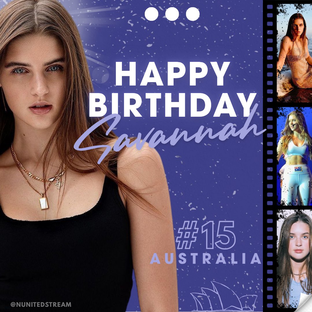 Now United Stream | Fan Account (@nunitedstream) on Twitter photo FELIZ ANIVERSÁRIO, SAVANNAH! 🇦🇺💜
Hoje a nossa diva Savannah completa 22 anos! Celebramos a sua vida com muita admiração e desejamos o melhor para você. 🥰
#SavsFelling22 x <a href="/Savannahbardot/">Savannah Clarke</a> FELIZ ANIVERSÁRIO, SAVANNAH! 🇦🇺💜
Hoje a nossa diva Savannah completa 22 anos! Celebramos a sua vida com muita admiração e desejamos o melhor para você. 🥰
#SavsFelling22 x <a href="/Savannahbardot/">Savannah Clarke</a>