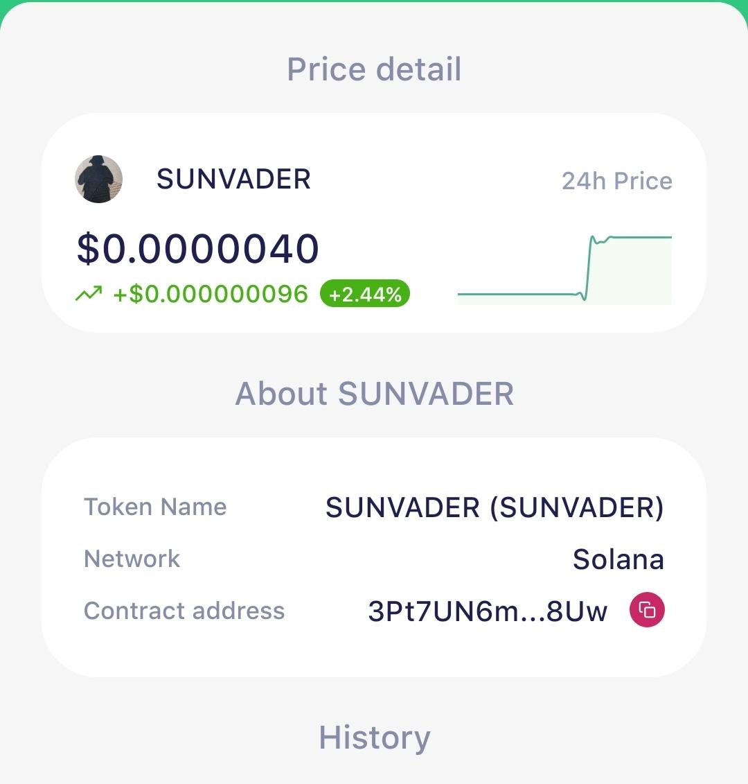 FireFathr's tweet photo. ☀️ The sun rises… and so does $SUNVADER

📈 +2.44% today - all organic, no sell-offs, just shadows walking with purpose.

The meme is moving.
The legend is growing.

Walk with us and buy it on @memelutapp

#ShadowWarrior #SUNVADER #memecoin #Solana #memelut  #videomeme https://t.co/MW60DsWAvs