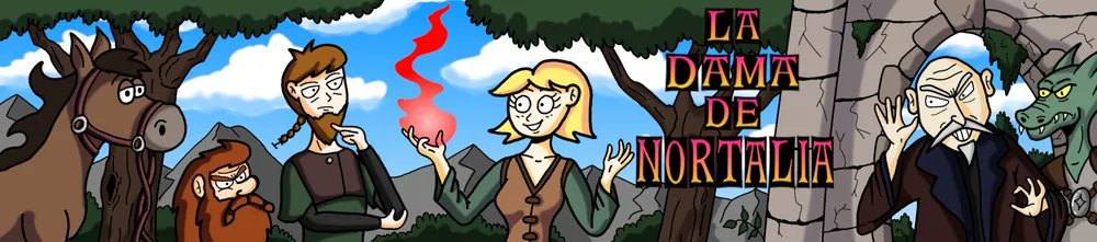 Este es el nuevo banner para "La Dama de Nortalia". Si te gusta, puedes votar por él para que salga destacados en la portada de Faneo. Encontrarás el formulario para votar en el foro