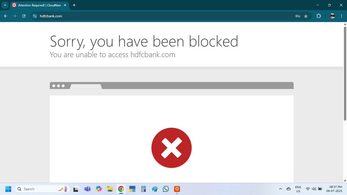 mpareek1908's tweet photo. @HDFC_Bank Why am I getting this message whenever I open the webpage for net banking? https://t.co/vb5tC05R4a