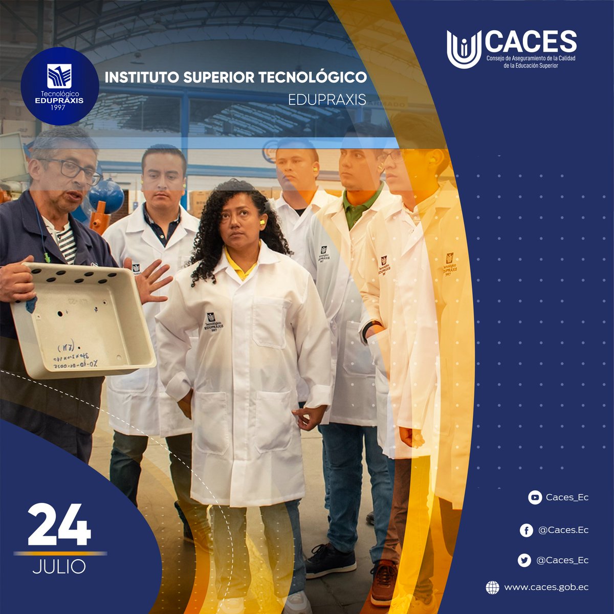 Caces_Ec's tweet image. 🔔 Saludamos al Instituto Tecnológico Edupraxis en su aniversario de vida institucional.
Sus aportes en la educación superior técnica y tecnológica fortalecen los pilares del desarrollo de nuestro país.