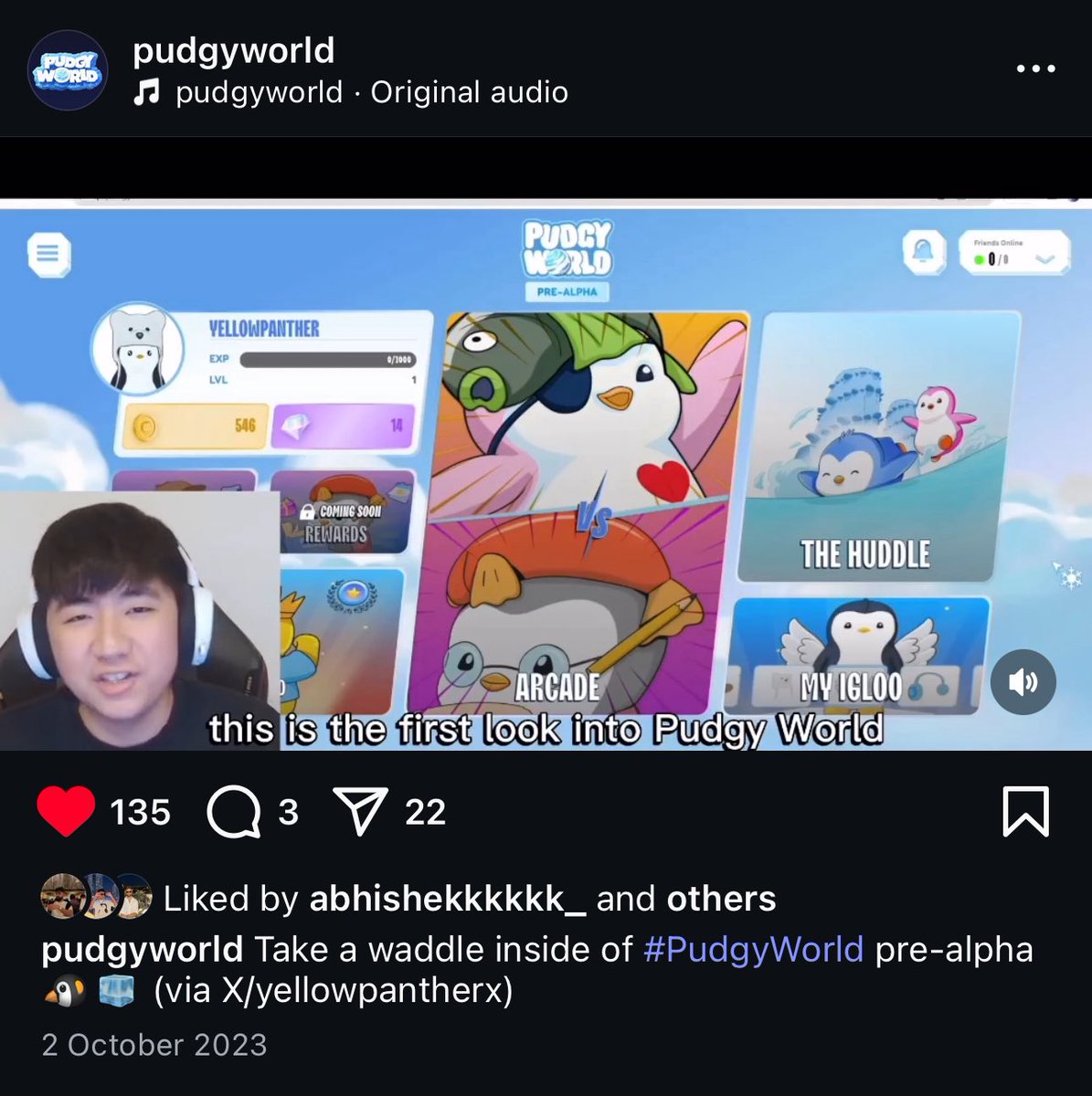 yellowpanther 💎 (@yellowpantherx) on Twitter photo fun fact: I was the first post on <a href="/pudgypenguins/">Pudgy Penguins</a> pudgy world insta account (Oct 2023)
PENGU to the masses 🐧 fun fact: I was the first post on <a href="/pudgypenguins/">Pudgy Penguins</a> pudgy world insta account (Oct 2023)
PENGU to the masses 🐧