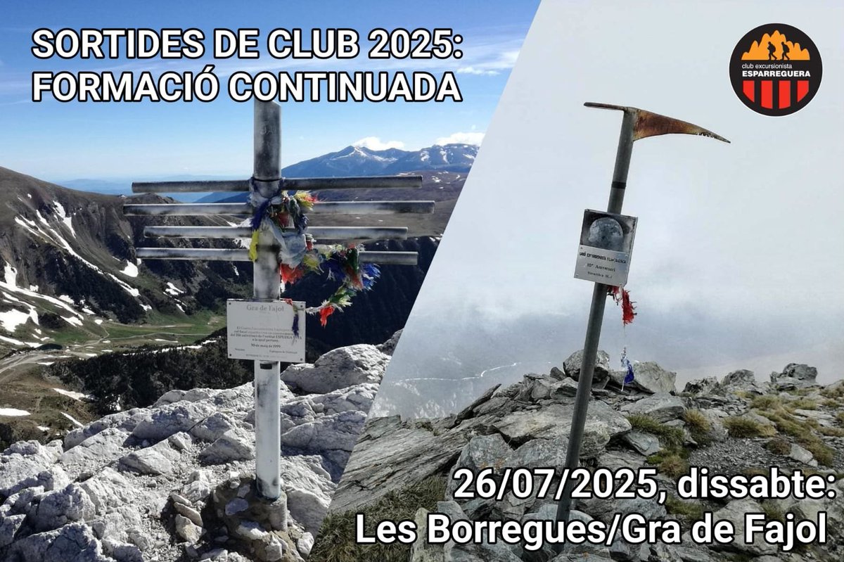 Tornem a les muntanyes de la capçalera del Ter, per a una excursió per les meravelloses muntanyes de la zona, on ascendirem al Gra de Fajol, tot passant pel refugi d’Ulldeter, per seguir ruta fins a Les Borregues i tornar. Ens acompanyes? 

clubexcursionistaesparreguera.com/26-07-2025-les…

#CEEenmarxa