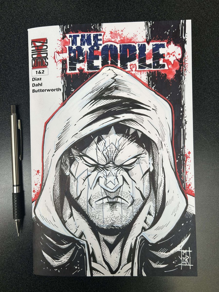 MRsketche5's tweet image. Last night on the TOPicLess draw stream, I drew "The People" from @ZaidComics on the sketch cover issue I picked up at HeroesCon. Read it last night, really good street vigilante story and awesome art. I liked it a lot! Go get yourself a copy at zaidcomics.com. As…