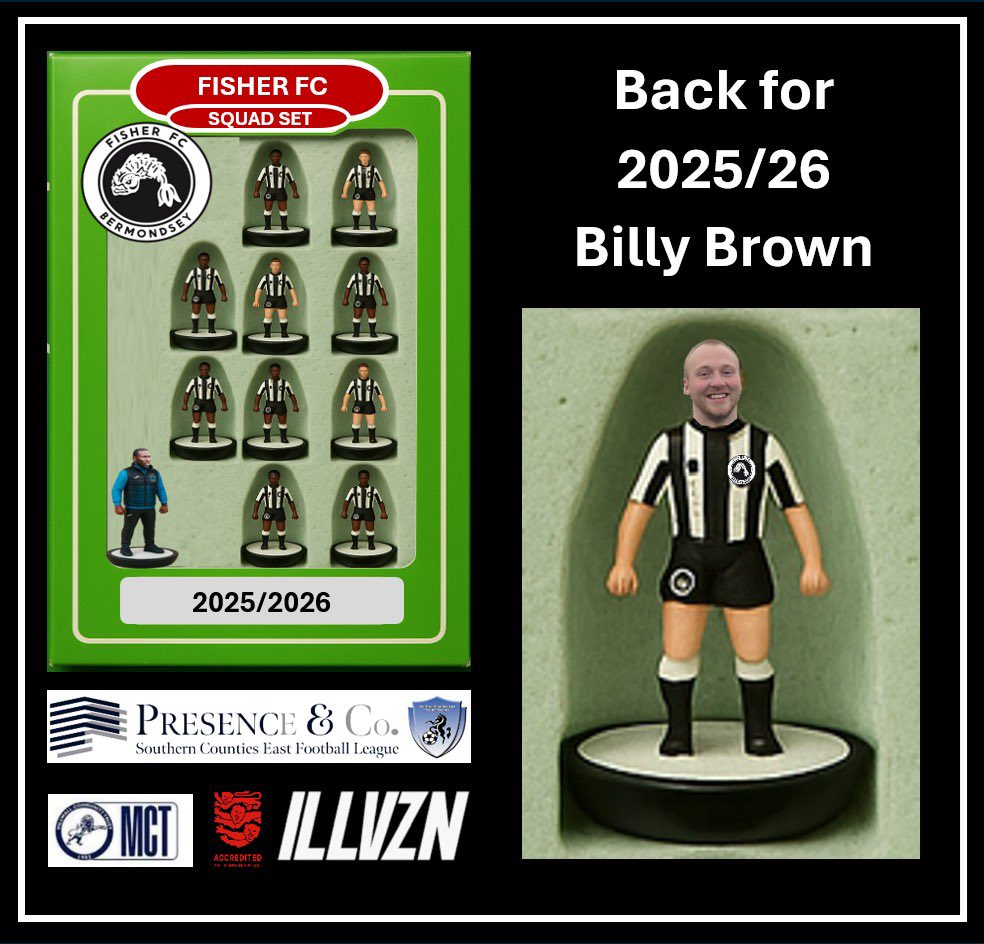 Time to announce some more returning players who’ve signed on for another season with the Fish
Starting with the someone who represents the soul of the club - Billy Brown.