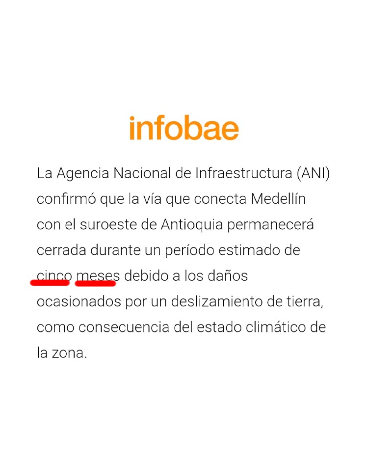 elefantescol's tweet image. Hace 11 meses advertí del riesgo de colapso de la Troncal del Café, @ANI_Colombia guardó silencio pa' no exigirle a Covipacífico quien aún era responsable contractual.
Eso sin contar q anunciaron arreglar el daño dizque en 5 meses, pero a 1 mes largo del anuncio ni han empezado.
