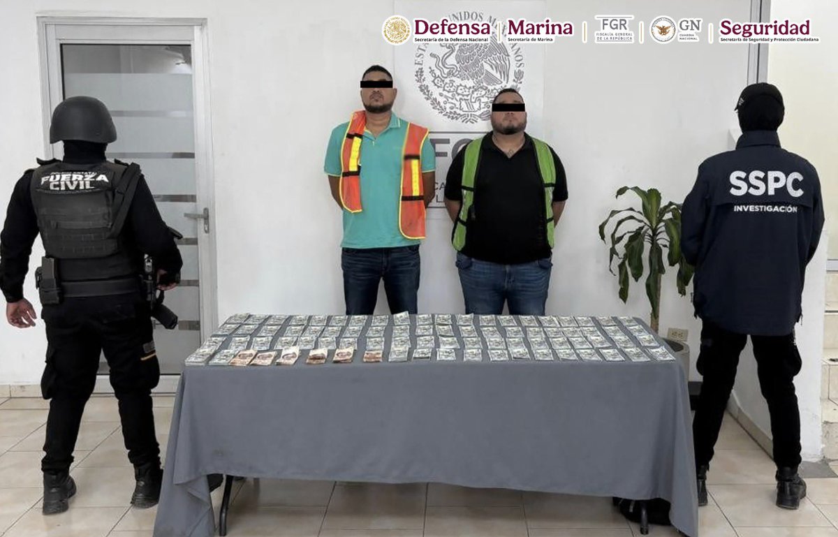 OHarfuch's tweet image. En tres operaciones realizadas en Nuevo León, elementos de @Defensamx1, @SEMAR_mx, @FGRMexico, @GN_MEXICO_ y @SSPCMexico, en coordinación con la @FiscaliaNL y Fuerza Civil, detuvieron a 9 personas generadoras de violencia en la entidad.
Entre los detenidos se encuentra José “N”,…