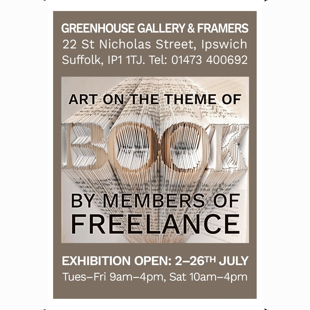 Exhibition time again.  I have work in a group exhibition at the Greenhouse Gallery in Ipswich along with other members of the Creative Freelance group working to the theme, 'Book'.

#exhibition #Artist #art #artexhibition #bookart #contemporaryart