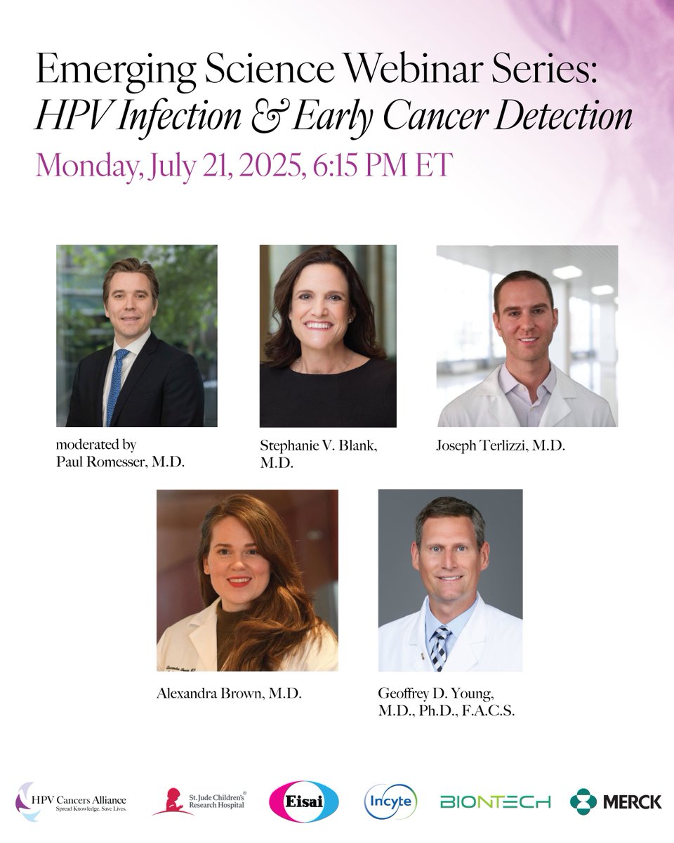 Join our friends at HPVCA for a free, virtual event on revolutionizing HPV prevention &amp; early cancer detection!

Hear from experts in gynecology, head &amp; neck surgery, colorectal surgery &amp; primary care on new research &amp; prevention strategies.

📅 Register: tinyurl.com/ymcsjplh