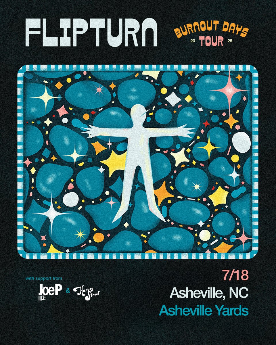SUPPORT ADDED➕
Harvey Street will be joining <a href="/flipturnband/">flipturn</a> &amp; <a href="/joepthehyena/">Joe P</a> at Asheville Yards on 7/18!

Don't miss it - Get tickets NOW: hive.co/l/flipturn-718