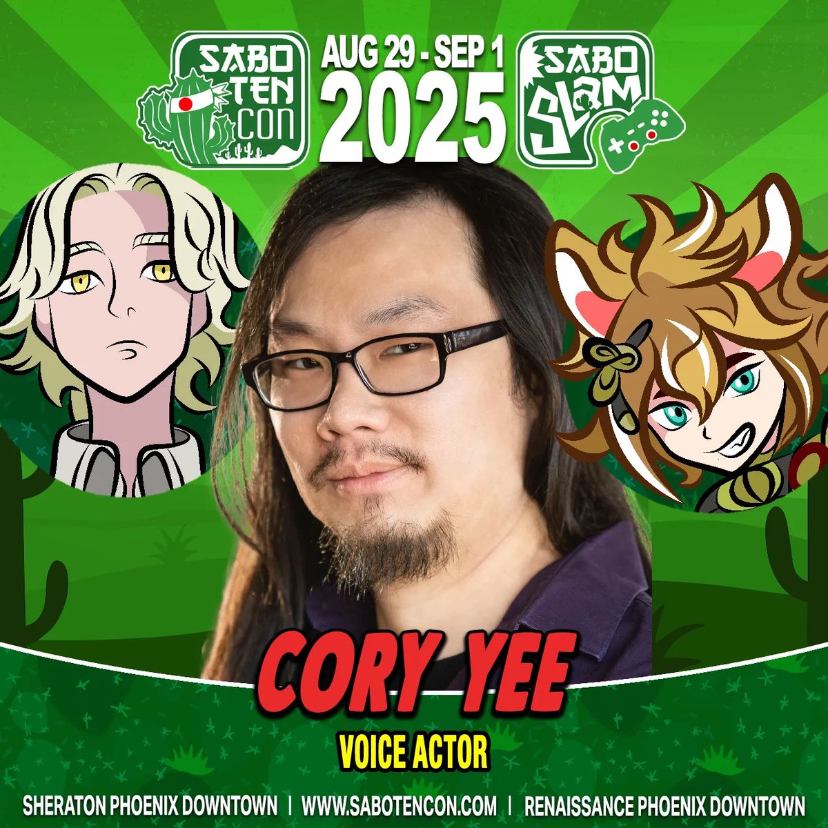 Excited to announce I’ll be at SabotenCon in Phoenix, AZ, August 29-September 1! And I’ll be reunited with my buddy <a href="/Pat_Pedraza/">Patrick Pedraza🌮</a> ! See y’all there!