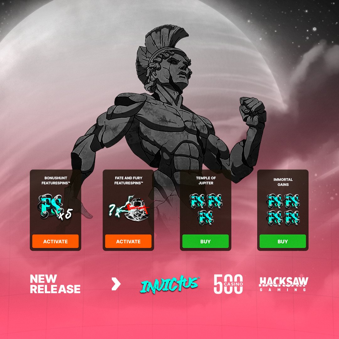 🚨 NEW RELEASE  - Invictus 🚨

We are giving away 100 Free Spins to a random person who 🔁 + tags a friend!