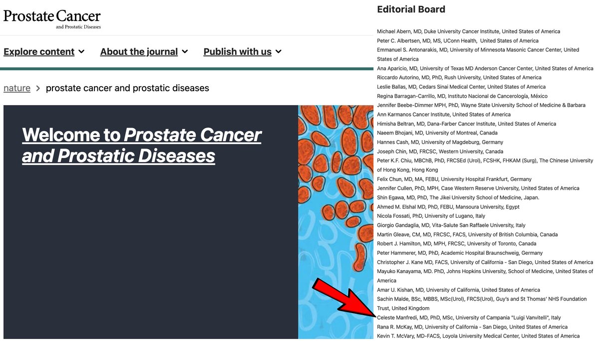 ManfrediCeleste's tweet image. Honored to join the Editorial Board of @pcan_journal — one of the top-ranked journals in Urology.
Grateful to Prof. @cosimodenunzio for the trust.
Ready to contribute to its scientific impact!
#Urology #Prostate #ProstateCancer #BPH #EditorialBoard