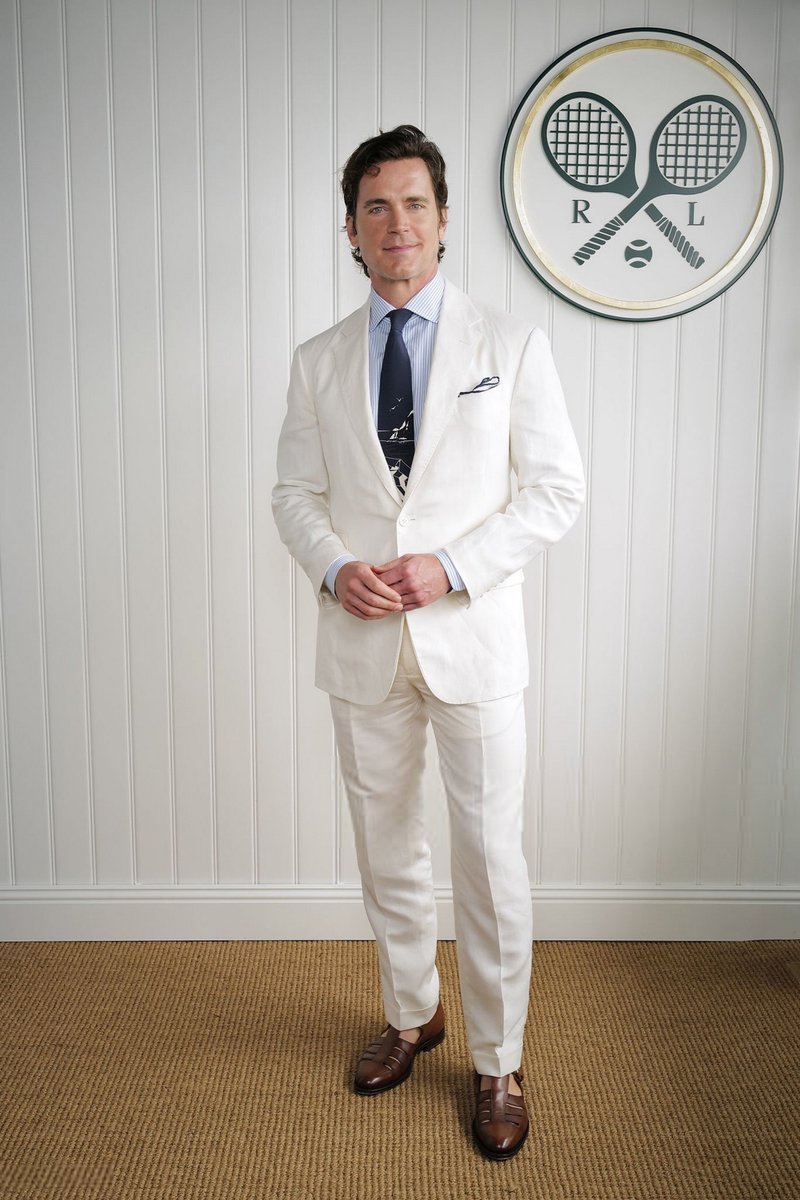 📸 Matt Bomer at the Ralph Lauren Suite during Wimbledon 2025 (July 09, 2025) #MattBomer