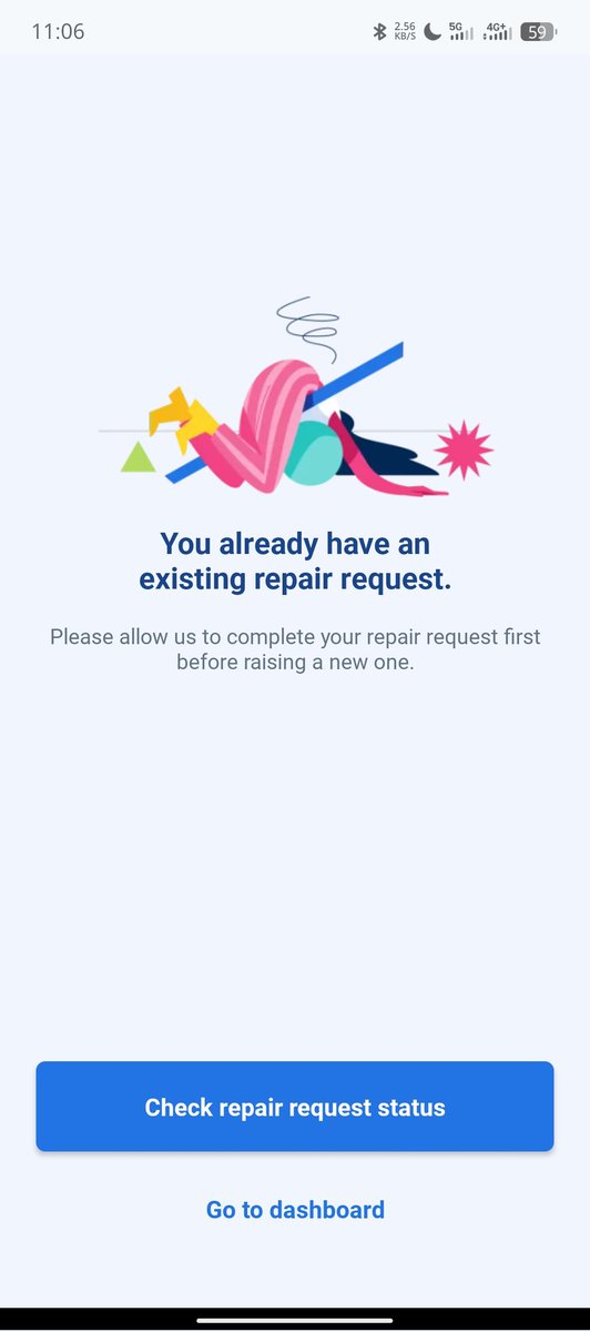 neltzig's tweet photo. Na-tatangahan ako sa Globe One App nyo @enjoyGLOBE. Nag rerequest ako ng repair ng service, pero may existing repair request na daw ako. First time ko palang sana mag request ng repair. Blinking lang ng red yung device niyo. Screenshots ng sinasabi ng app niyo. @DICTgovph https://t.co/jFHYxZuToe