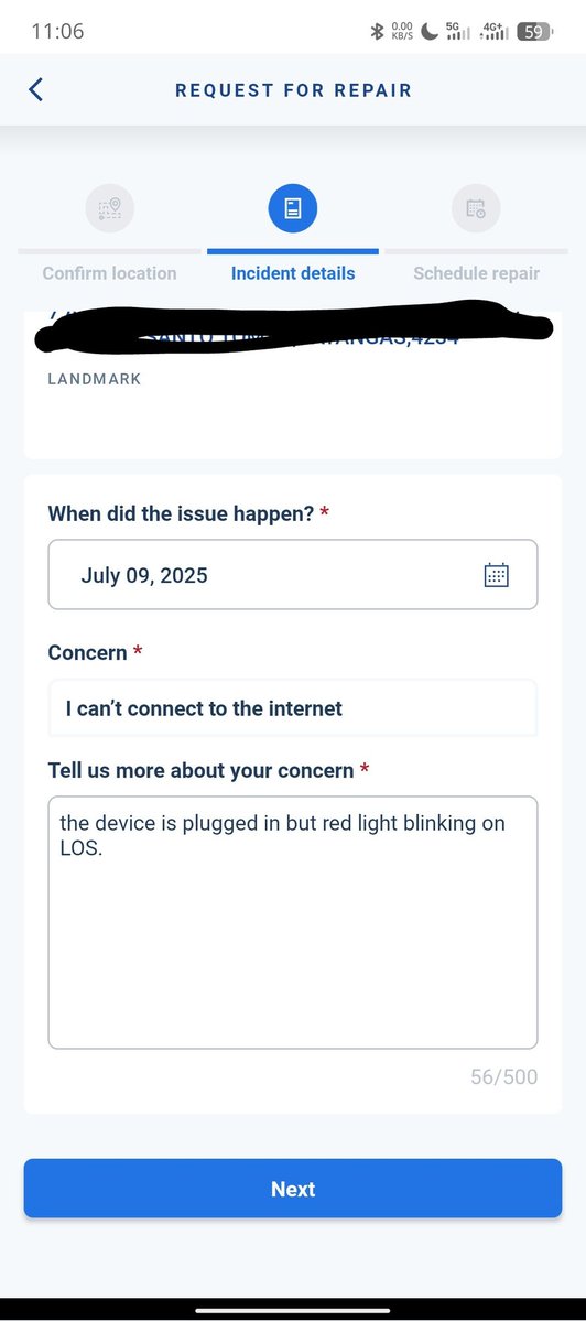 neltzig's tweet photo. Na-tatangahan ako sa Globe One App nyo @enjoyGLOBE. Nag rerequest ako ng repair ng service, pero may existing repair request na daw ako. First time ko palang sana mag request ng repair. Blinking lang ng red yung device niyo. Screenshots ng sinasabi ng app niyo. @DICTgovph https://t.co/jFHYxZuToe