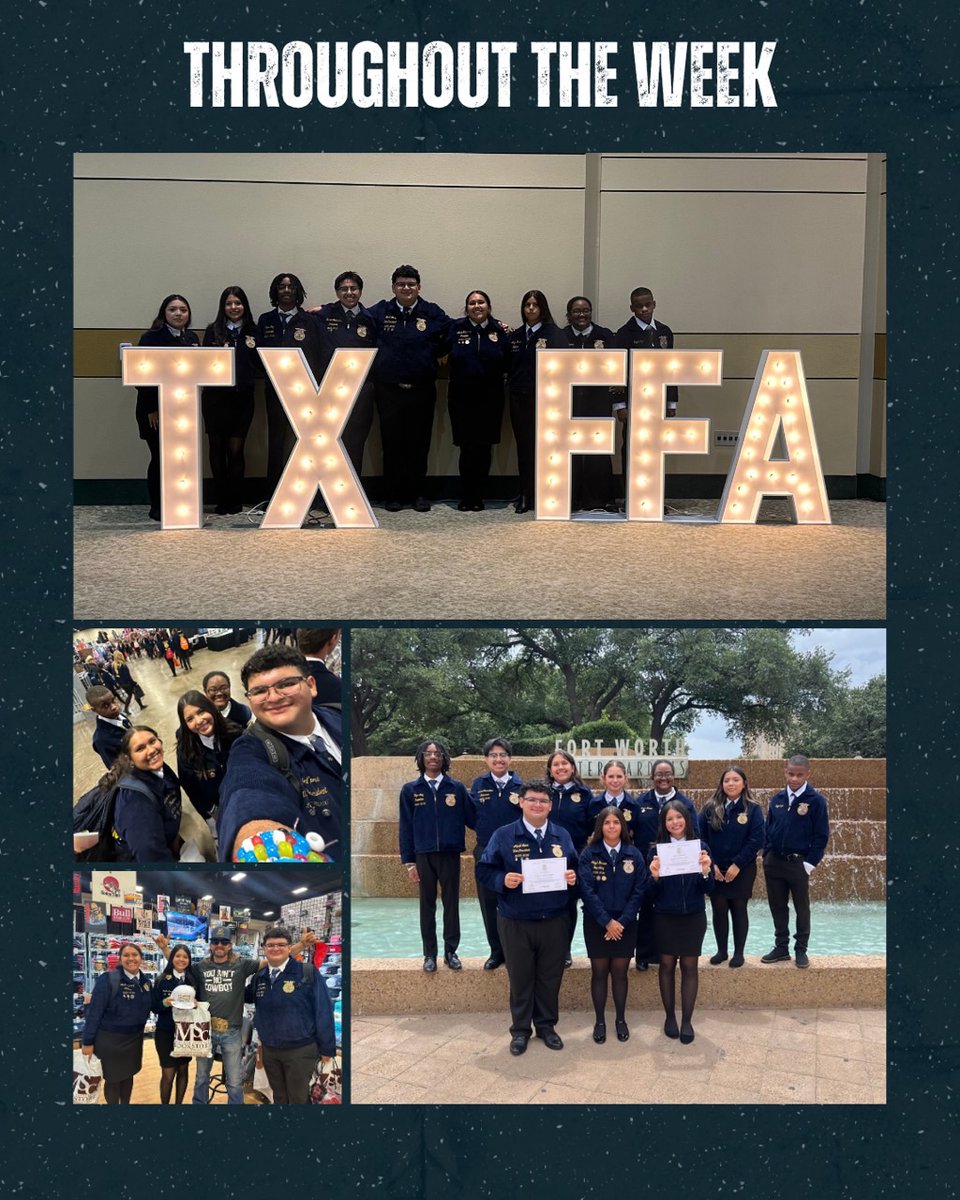 MaydeCreekFFA's tweet photo. Made the trip to Fort Worth for the 97th Texas FFA Convention! ๐๐พ
#TexasFFA #MaydeCreekFFA #LonestarStrong #FFAConvention #FortWorth #FFAFamily https://t.co/59vl8Oi7xg