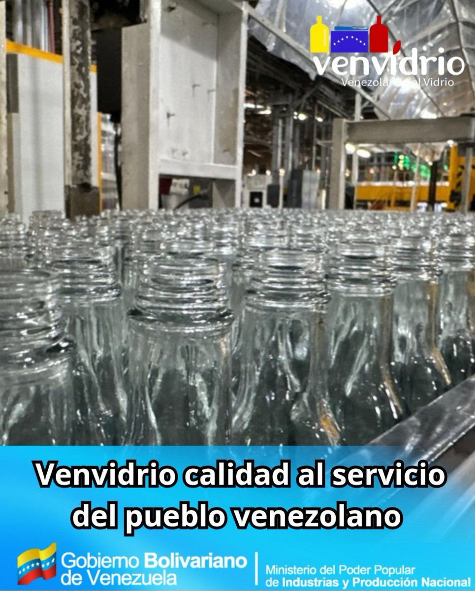 Entérate📢|| Venvidrio se posiciona como una empresa clave en la industria venezolana, enfocada en la producción de envases de vidrio de calidad para el consumo nacional y el fortalecimiento de la economía del país. <a href="/MPPIPNVEN/">MPPIPN</a>