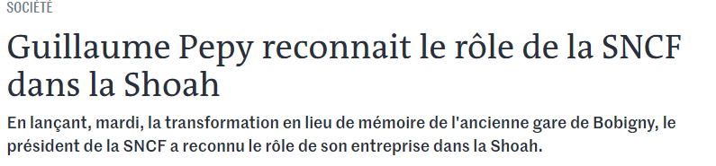 Les valeurs de la SNCF selon ce gros raciste :