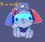 Kandiarts's tweet photo. pixel art of #Cyberpups for @CeruFoxhound #WantedCerupixel https://t.co/ZTkB2p42xU
