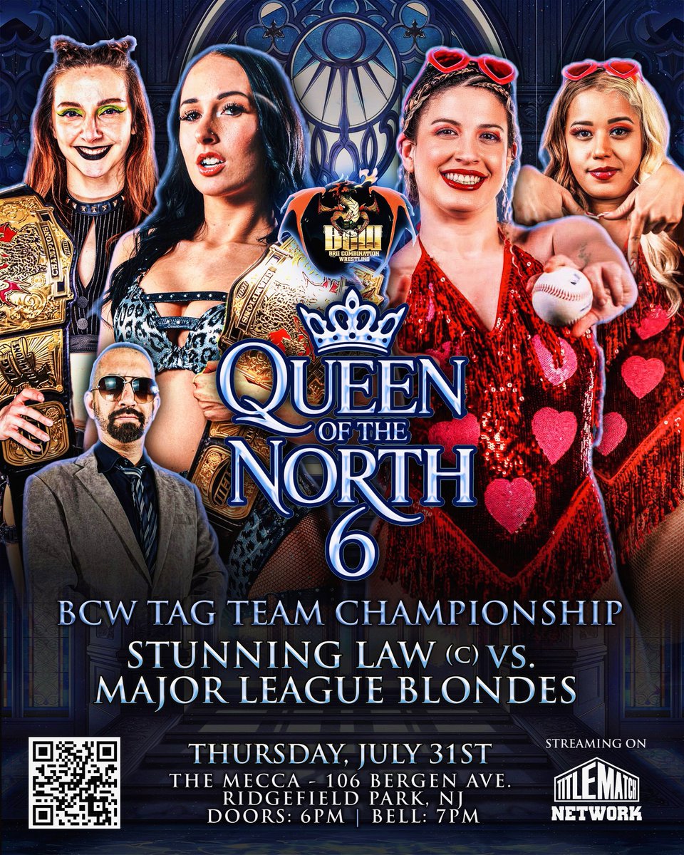 Brii Combination Wrestling (@bcw_wrestling_) on Twitter photo ๐ TAG TEAM TITLE MATCH ๐
The Major League Blondes step into BCW for the very first time to challenge the reigning champs <a href="/emilyjayepro/">Emily Jaye</a> & <a href="/JourneyBurke/">Journey Burke, Esq.</a> at Queen of the North ๐๐ฅ ๐ TAG TEAM TITLE MATCH ๐
The Major League Blondes step into BCW for the very first time to challenge the reigning champs <a href="/emilyjayepro/">Emily Jaye</a> & <a href="/JourneyBurke/">Journey Burke, Esq.</a> at Queen of the North ๐๐ฅ