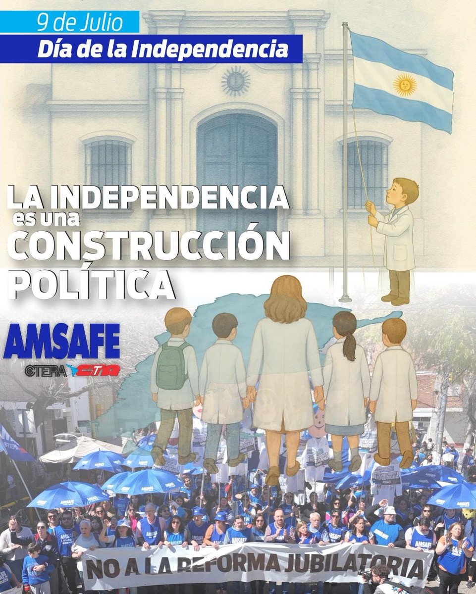 1816 - 9 DE JULIO - 2025: "LA INDEPENDENCIA ES UNA CONSTRUCCIÓN POLÍTICA"

#9dejulio #independenciaargentina #AMSAFE #CTASantaFe #CTERA