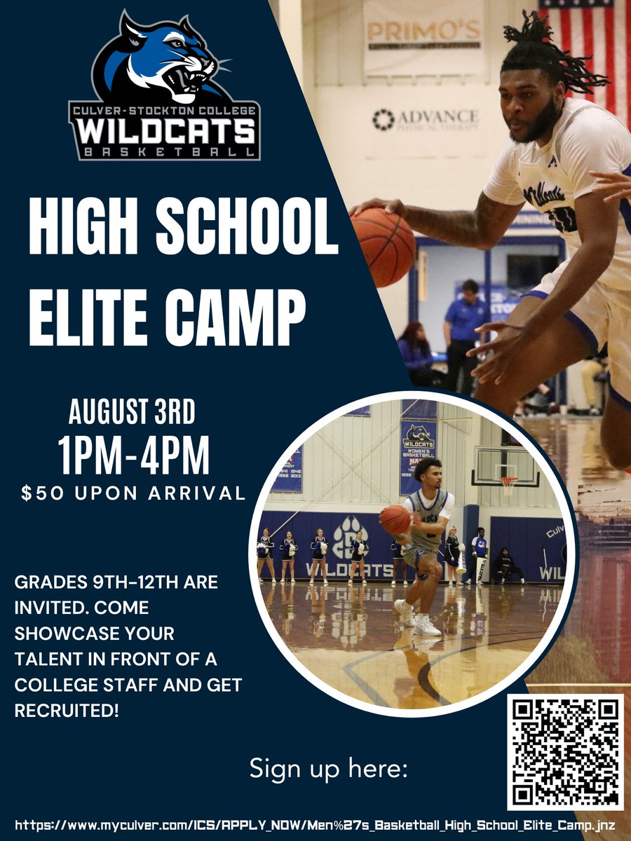 Don’t forget about our High School Elite Camp! High School kids looking to get recruited this is a great event. Come out and showcase your talent in front of college coaches! #Pillars #100% #GoWild
