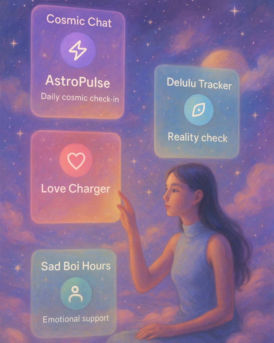 chat_cosmic's tweet photo. Are nights when you stare at the ceiling wondering why it hurts so much when nothing really happened, a familiar feeling?

@chat_cosmic is determined to make you feel at ease at such times ✨ 

A place where you can dump thoughts without having to explain it like a pitch deck 💌 https://t.co/m4Aq7WgsnG