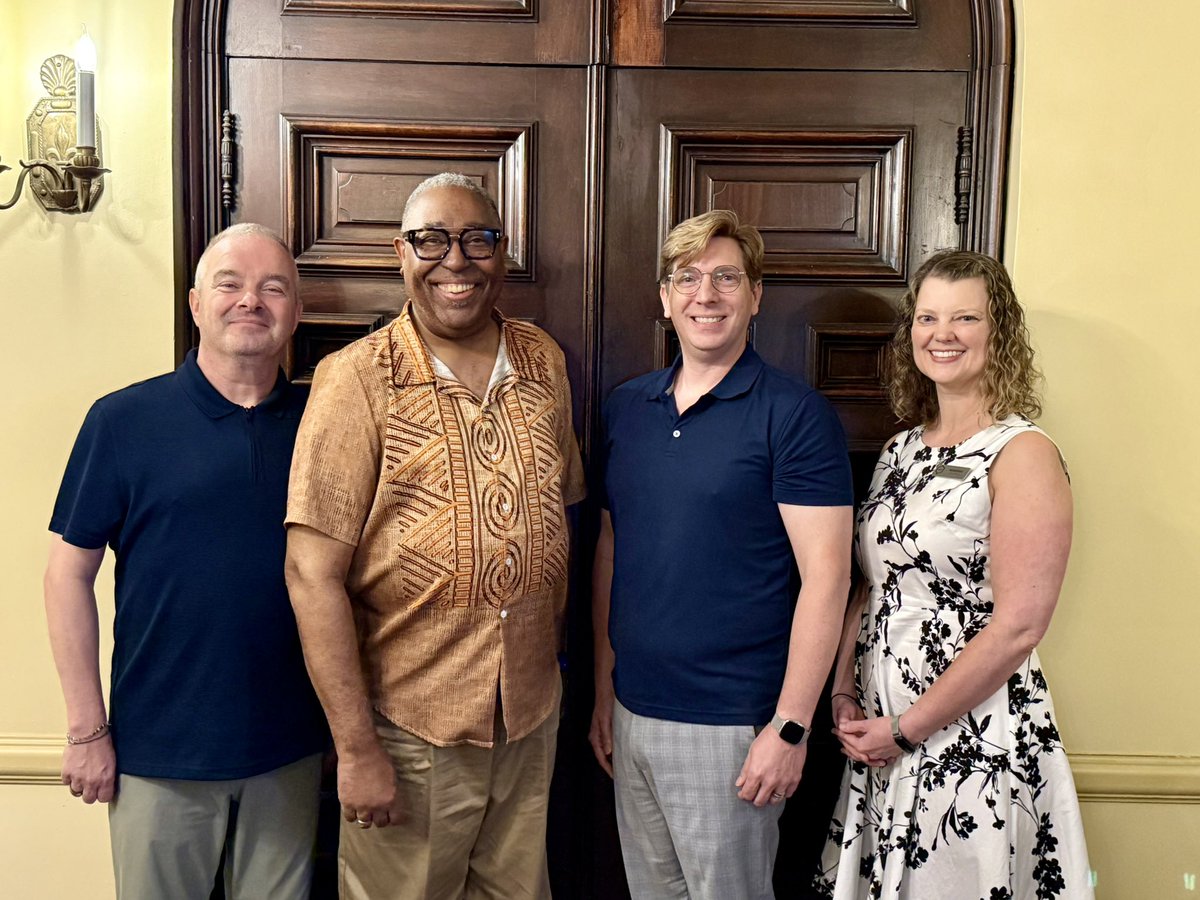 At the American Association of Teachers of French (AATF) Convention in Chicago with AATF President Will Thompson, AATF Vice President Justin Frieman Charles, and AATF Executive Director Megan Diercks.