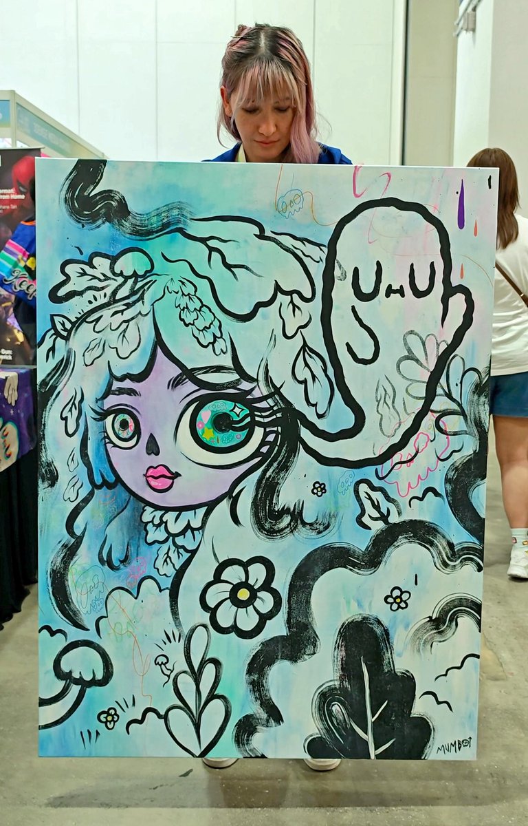 Very pleased to announce that “Forest Pop” my live painting from the POP MART toy show last year has found an exceptional home with the one and only <a href="/iamsesto/">sestō</a>!! 🌱💖👻🍄🙏