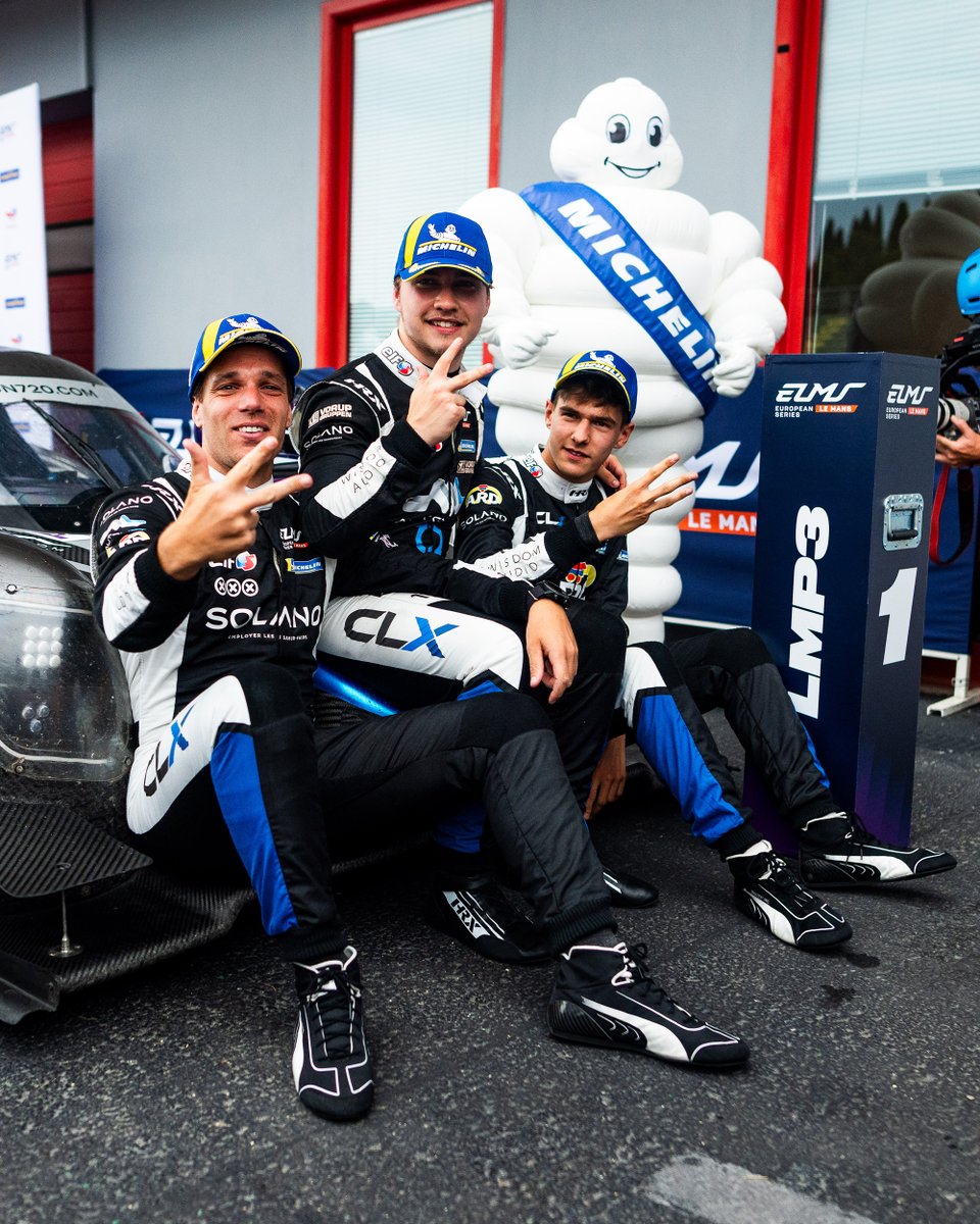 EuropeanLMS's tweet image. We always say things come in threes. @CLXMotorsport took that seriously. 🏆
It’s 3 wins from 3 races for the Swiss team, as Paul Lanchère, Theodor Jensen, and Adrien Closmenil claimed both pole and victory in Imola. One more win, and the LMP3 title could be theirs in…