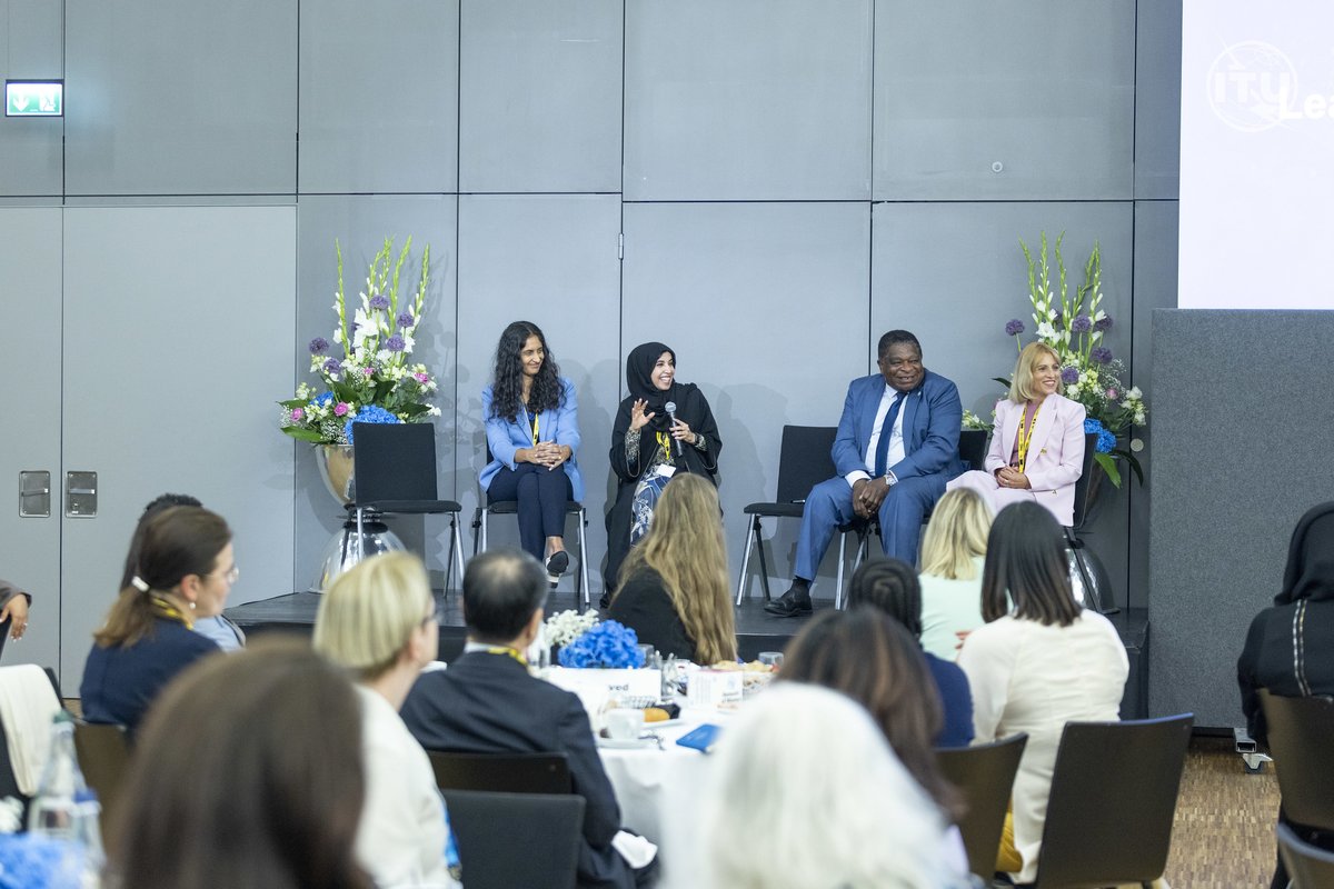 ITUSecGen's tweet image. When women are absent from decision-making, so are their perspectives + priorities. 
That’s why we just launched the Network of Women Ministers &amp;amp; Leaders in ICT—to build solidarity, elevate leadership, and amplify the voices shaping our shared digital future. 
#WSIS #AIGood