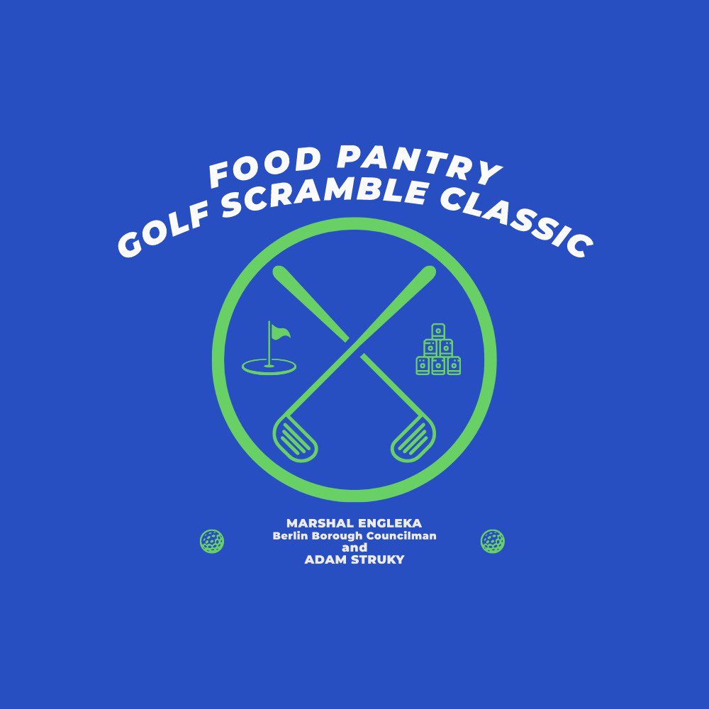 MarshalEngleka's tweet photo. This weekend marks the 4th annual Food Pantry Golf Scramble Classic! All proceeds will be donated to the Berlin Community Food Pantry. We’d like to thank this year’s sponsors, as well as everyone else involved who helped make this year’s event possible! ⛳️🥫 https://t.co/2R883pmhaX