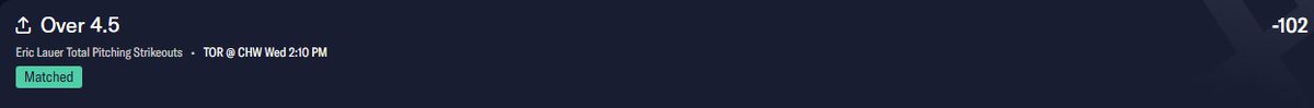 Eric Lauer OVER 4.5 Strikeouts (-102 on <a href="/PlayProphetX/">ProphetX</a>) ⚾️🧹

⭐️Writeup brought to you by Leibo in the <a href="/PlaysLab/">The Lab</a> discord with his MLB pitcher Projections:

First, the negative. Lauer has struggled a bit on the road and in his 4 road starts only has 5Ks in one of them. I will give