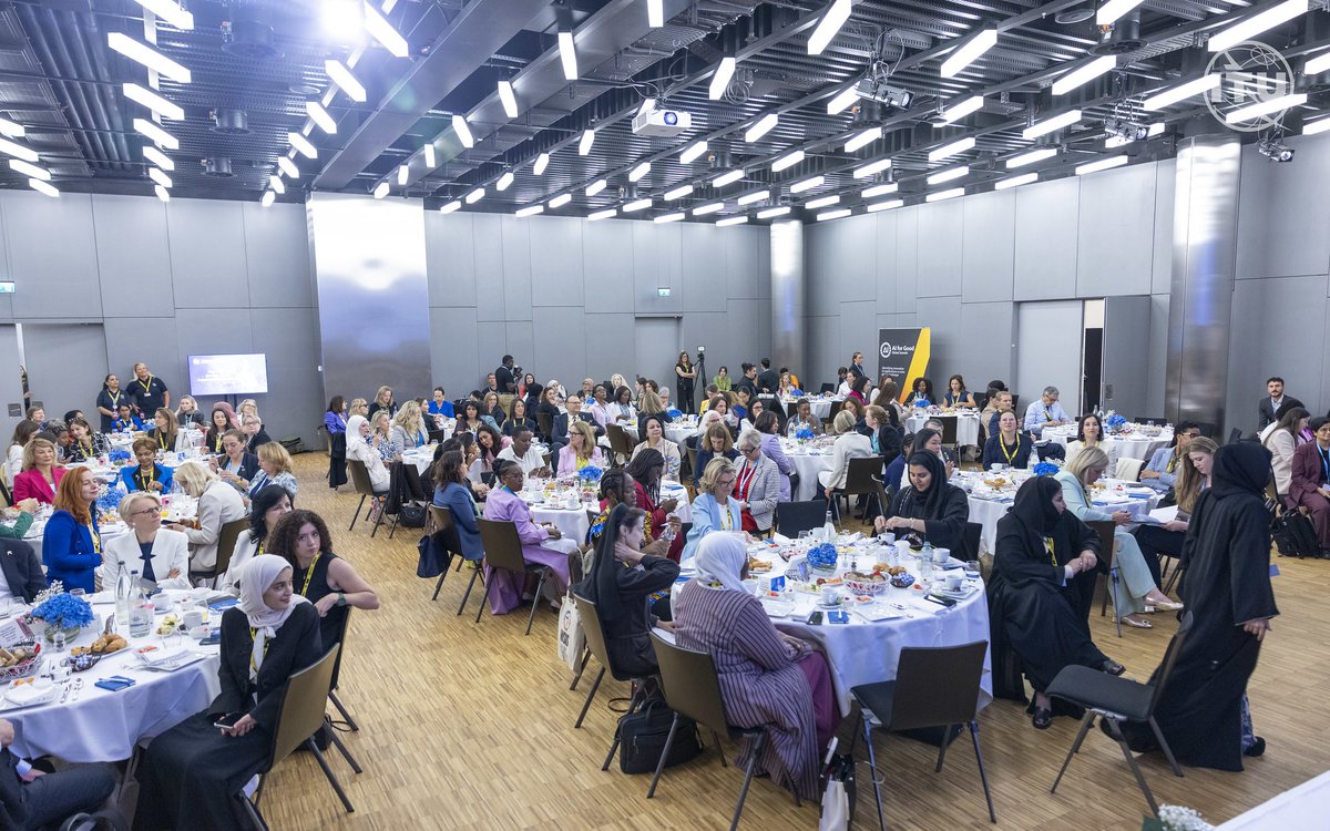 ITUSecGen's tweet image. When women are absent from decision-making, so are their perspectives + priorities. 
That’s why we just launched the Network of Women Ministers &amp;amp; Leaders in ICT—to build solidarity, elevate leadership, and amplify the voices shaping our shared digital future. 
#WSIS #AIGood