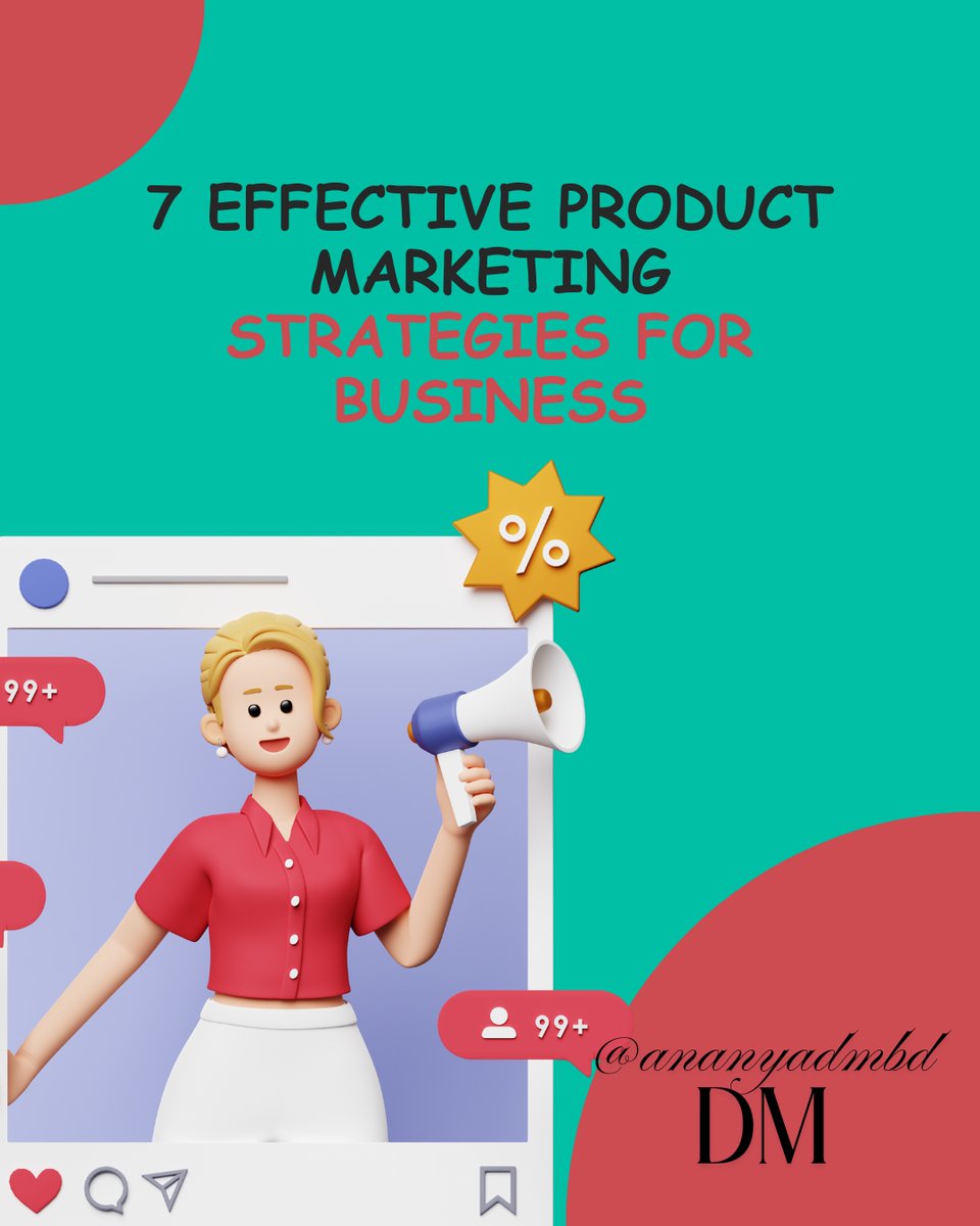 ananyadmbd's tweet photo. 📢 7 Product Marketing Strategies for Business 🚀
Here are the first 3 👇
1️⃣ Know your audience
2️⃣ Master social media
3️⃣ Turn content into leads
🔥 Want the full guide? Reply “🔥” or DM me!
#MarketingTips #SmallBusiness #SocialMediaGrowth #ananyadmbd #BusinessStrategy https://t.co/UepyJ3iyRm