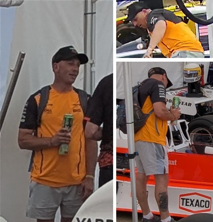 Do you recognise this man? Officers believe he may be able to assist with inquiries following the theft of a steering wheel from a classic #F1 vehicle at the #BritishGP at #Silverstone circuit.
If you can help, please get in touch on 101.
Details here: orlo.uk/yfAET