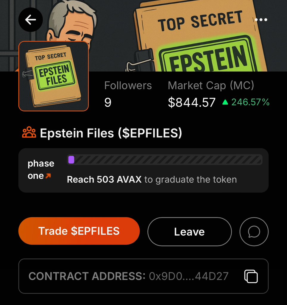 Gobovi (@goboovi) on Twitter photo Yoo, we are cooking a coin on $AVAX <a href="/TheArenaApp/">The Arena ⚔️</a> $ARENA
$EPFILES can be a good narative.
0x9D01A6E8613Ee85ED61C6b8d3610D7E3Ae544D27
Buy here 👇🏻
arena.trade/token/0x9d01a6…
NFA DYOR Yoo, we are cooking a coin on $AVAX <a href="/TheArenaApp/">The Arena ⚔️</a> $ARENA
$EPFILES can be a good narative.
0x9D01A6E8613Ee85ED61C6b8d3610D7E3Ae544D27
Buy here 👇🏻
arena.trade/token/0x9d01a6…
NFA DYOR