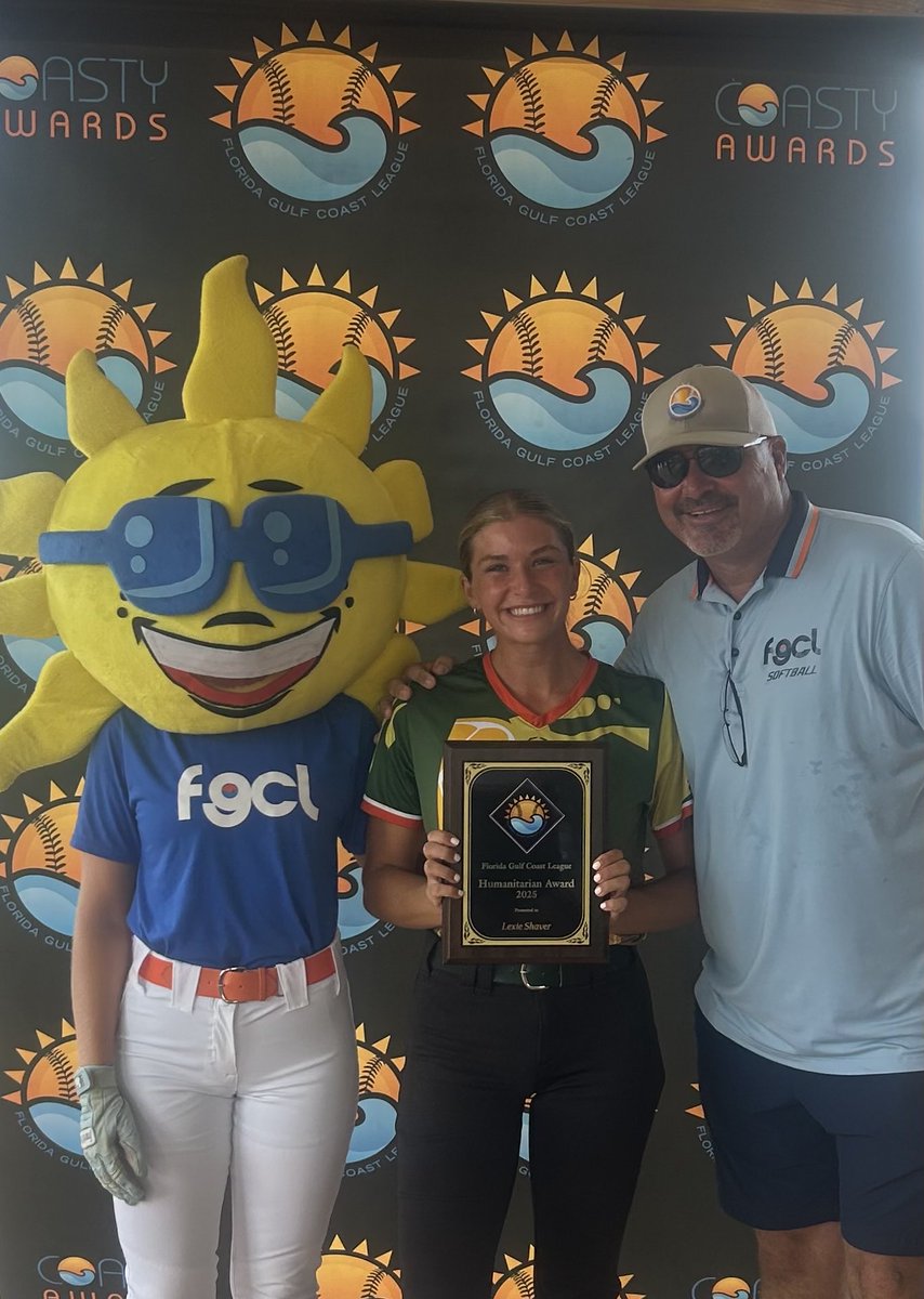 Florida Gulf Coast League (@fgclsoftball) on Twitter photo The 2025 FGCL Humanitarian Award winner <a href="/lexieshaver11/">LexieShaver</a>‼️
#fgcl #fastpitchunited
<a href="/ACLcollegiate/">American Collegiate League</a> <a href="/gray_robertson/">Gray Robertson</a> <a href="/TCanterburyRTR/">Tom Canterbury 🎙</a> <a href="/fastpitchunite/">Fastpitch United</a> The 2025 FGCL Humanitarian Award winner <a href="/lexieshaver11/">LexieShaver</a>‼️
#fgcl #fastpitchunited
<a href="/ACLcollegiate/">American Collegiate League</a> <a href="/gray_robertson/">Gray Robertson</a> <a href="/TCanterburyRTR/">Tom Canterbury 🎙</a> <a href="/fastpitchunite/">Fastpitch United</a>